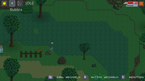 Screenshot of a battle displaying the battle UI